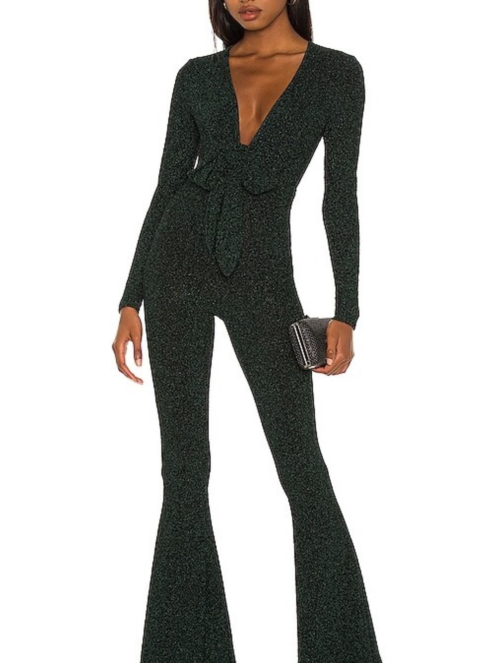 Show Me Your MuMu Green Glitter Jumpsuit